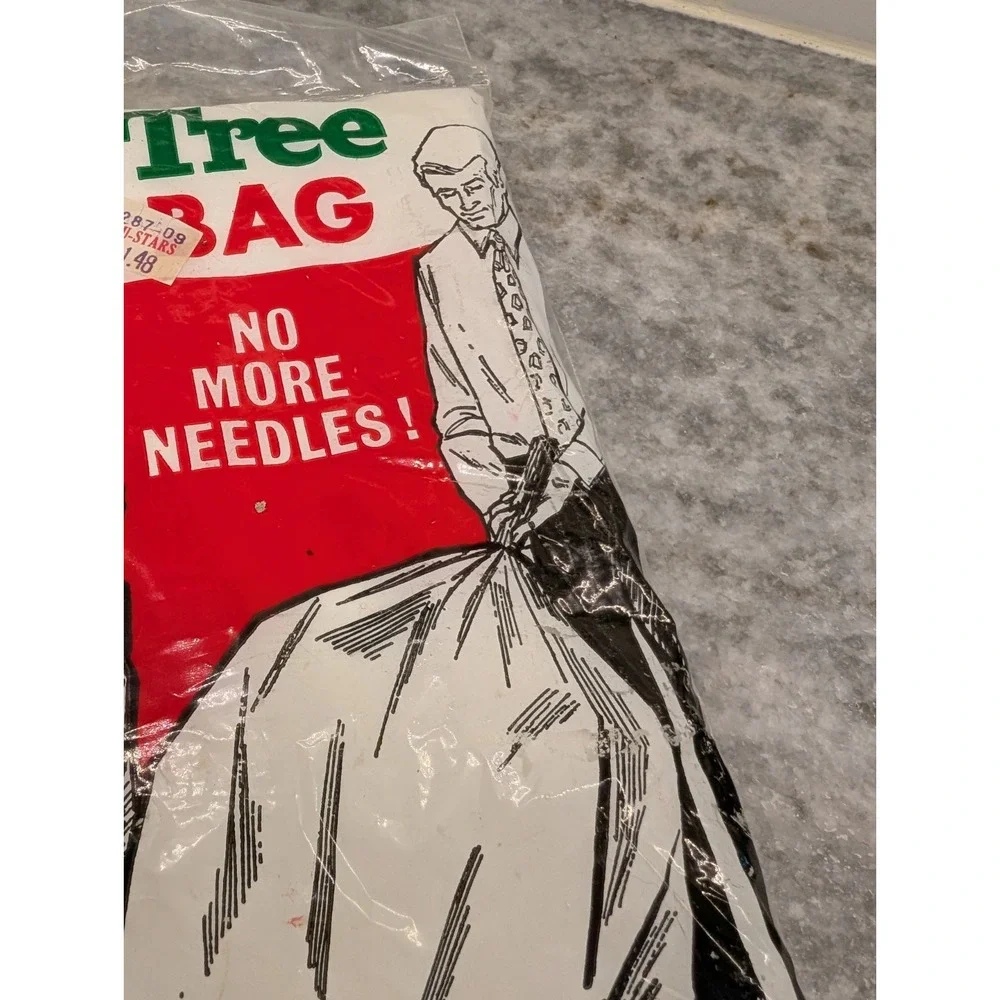 Vintage Christmas Tree Removal Bag‎ Tree Skirt Plastic Storage Bag